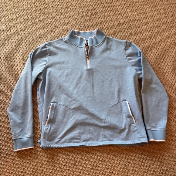 FootJoy Blue Athletic Zip Up Sweater - Picture 3 of 6